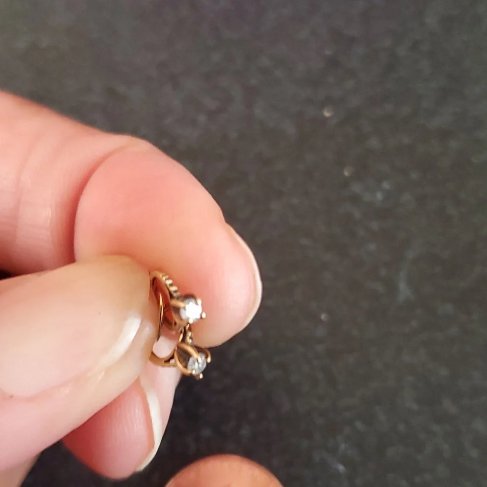 Real Gold Dual Diamond Ring Pendants - Picture 2 of 3